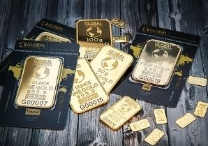 Physisches Gold in Form von Barren 